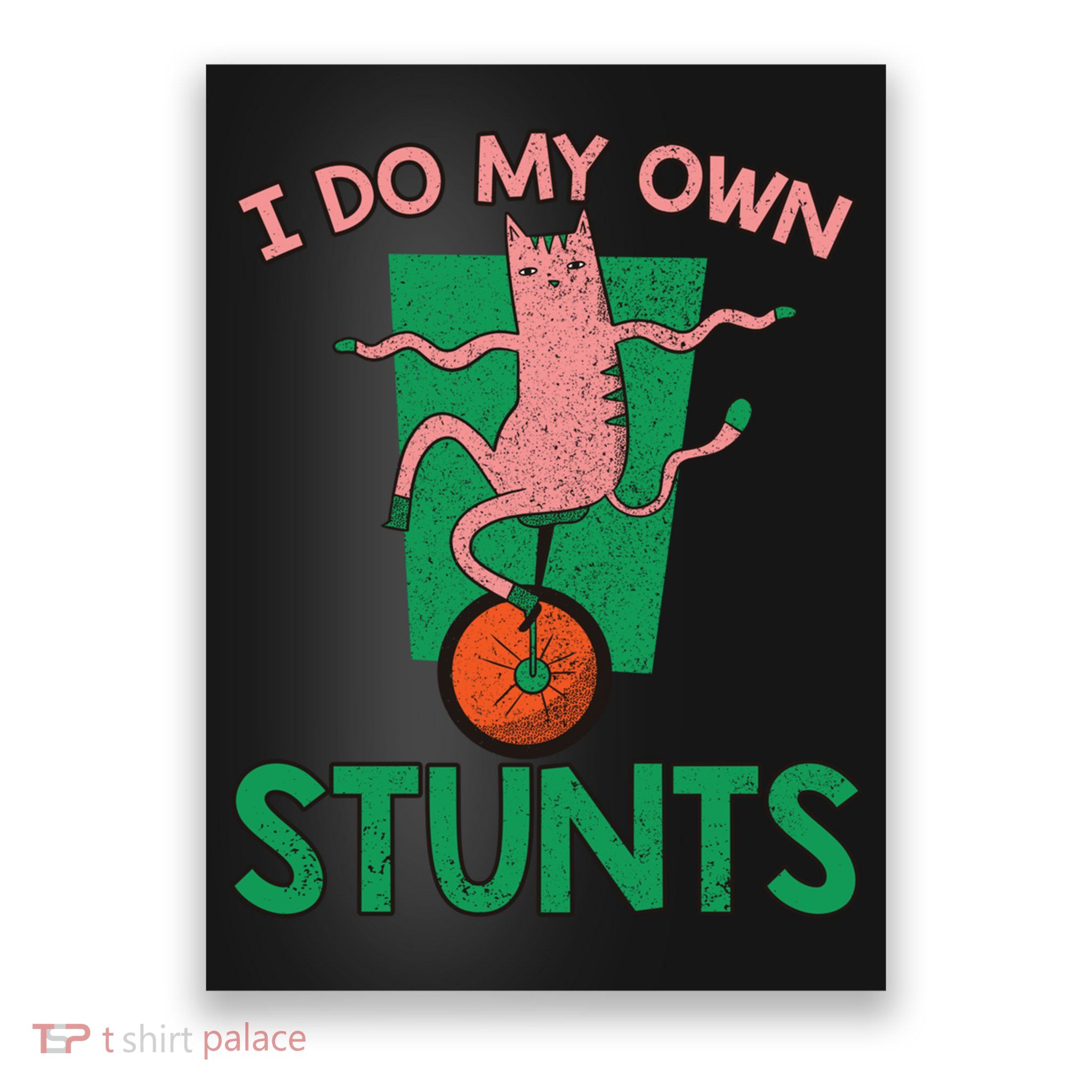 I Do My Own Stunts Funny Cat Gift Poster