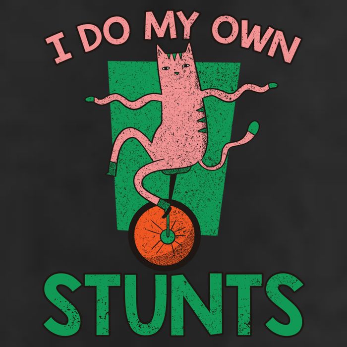 I Do My Own Stunts Funny Cat Gift 25L Jumbo Tote