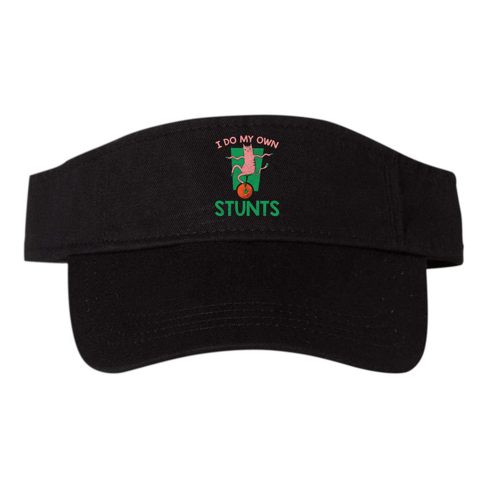 I Do My Own Stunts Funny Cat Gift Visor