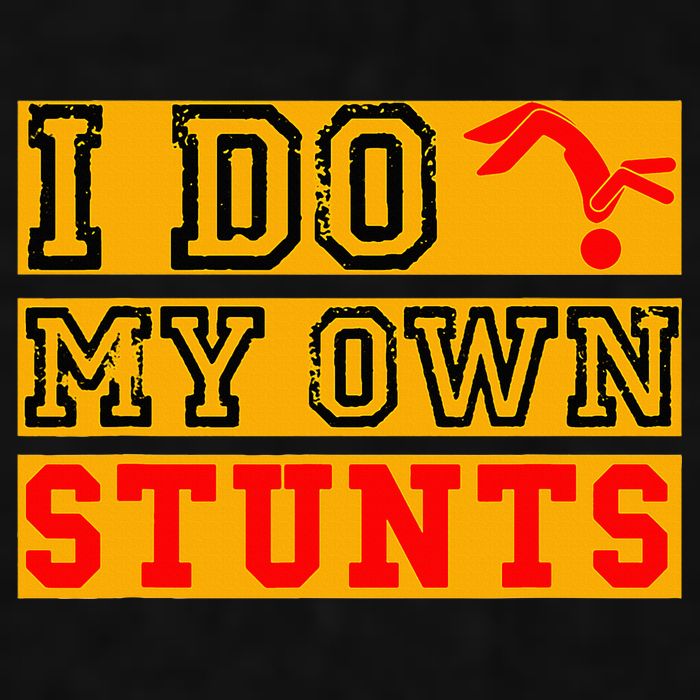 I Do My Own Stunts Funny Broken Bone Injury Get Well Ladies PosiCharge Tri-Blend Wicking Tank