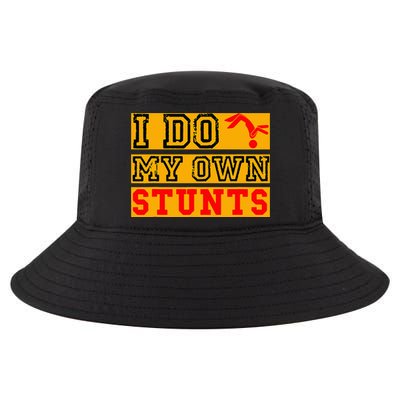 I Do My Own Stunts Funny Broken Bone Injury Get Well Cool Comfort Performance Bucket Hat