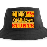 I Do My Own Stunts Funny Broken Bone Injury Get Well Sustainable Bucket Hat