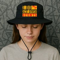 I Do My Own Stunts Funny Broken Bone Injury Get Well Bucket Hat
