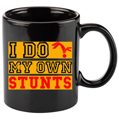 I Do My Own Stunts Funny Broken Bone Injury Get Well 11oz C Handle Ceramic Mug