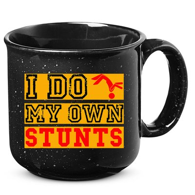 I Do My Own Stunts Funny Broken Bone Injury Get Well 15oz Campfire Ceramic Mug
