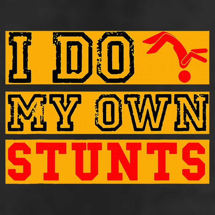 I Do My Own Stunts Funny Broken Bone Injury Get Well 25L Jumbo Tote