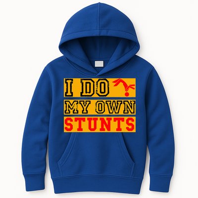 I Do My Own Stunts Funny Broken Bone Injury Get Well Kids Hoodie