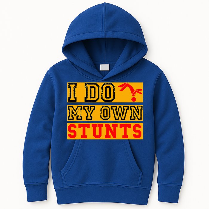 I Do My Own Stunts Funny Broken Bone Injury Get Well Kids Hoodie