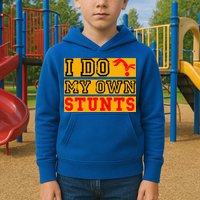 I Do My Own Stunts Funny Broken Bone Injury Get Well Kids Hoodie