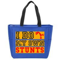I Do My Own Stunts Funny Broken Bone Injury Get Well Zip Tote Bag