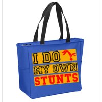 I Do My Own Stunts Funny Broken Bone Injury Get Well Zip Tote Bag