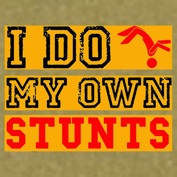 I Do My Own Stunts Funny Broken Bone Injury Get Well Garment-Dyed Women's Muscle Tee
