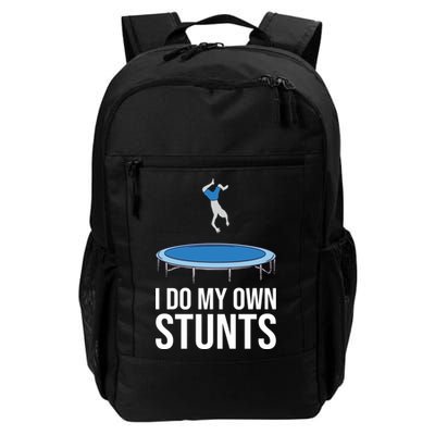 I do my own stunts funny trampoline gymnastic trampolinist gift Backpack