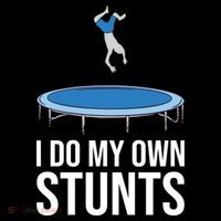 I do my own stunts funny trampoline gymnastic trampolinist gift Zip Tote Bag