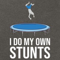 I do my own stunts funny trampoline gymnastic trampolinist gift Cotton Canvas Backpack