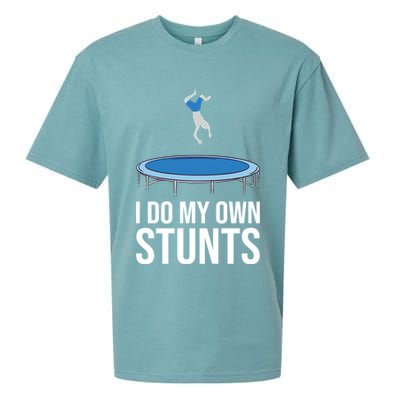 I do my own stunts funny trampoline gymnastic trampolinist gift Sueded Cloud Jersey T-Shirt