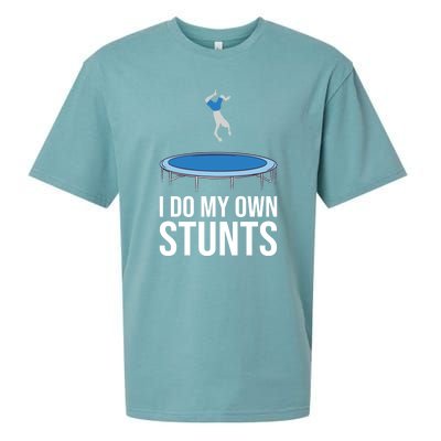 I do my own stunts funny trampoline gymnastic trampolinist gift Sueded Cloud Jersey T-Shirt