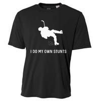 I Do My Own Stunts Hockey Funny Hockey Player Cooling Performance Crew T-Shirt