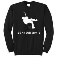 I Do My Own Stunts Hockey Funny Hockey Player Sweatshirt