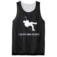 I Do My Own Stunts Hockey Funny Hockey Player Mesh Reversible Basketball Jersey Tank