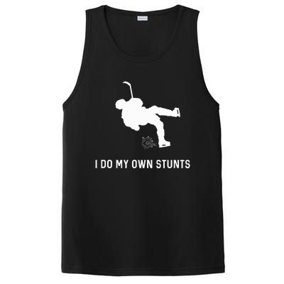 I Do My Own Stunts Hockey Funny Hockey Player PosiCharge Competitor Tank