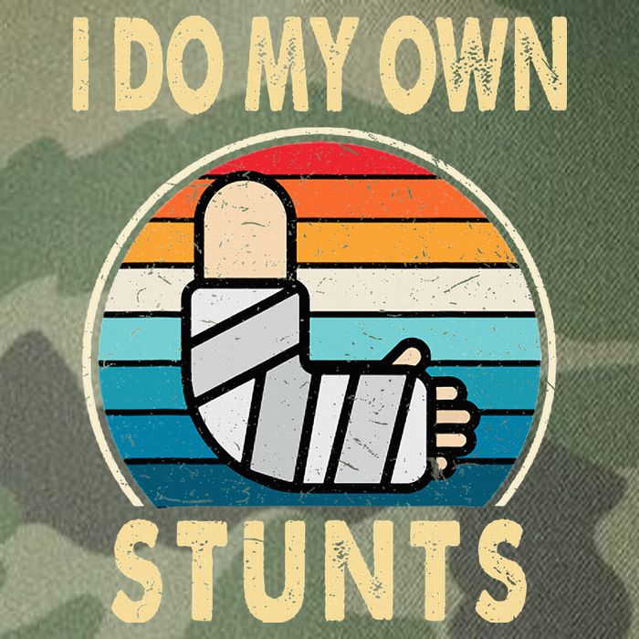 I Do My Own Stunts Broken Arm Injury Get Well Soon Legacy Tie Dye Trucker Hat