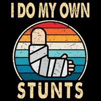 I Do My Own Stunts Broken Arm Injury Get Well Soon Drawstring Bag
