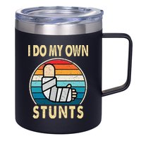 I Do My Own Stunts Broken Arm Injury Get Well Soon 12oz Stainless Steel Coffee Mug