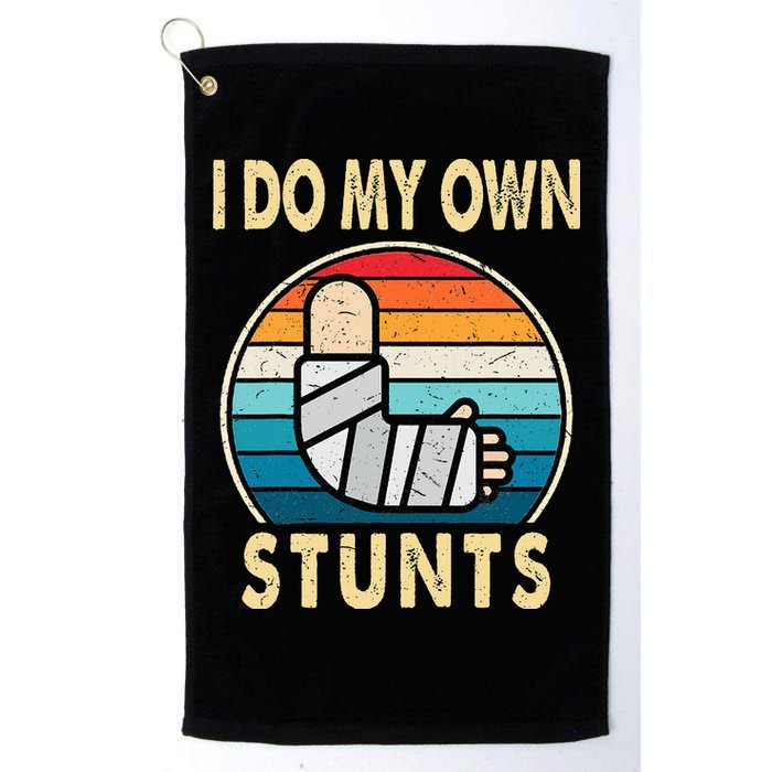 I Do My Own Stunts Broken Arm Injury Get Well Soon Golf Towel