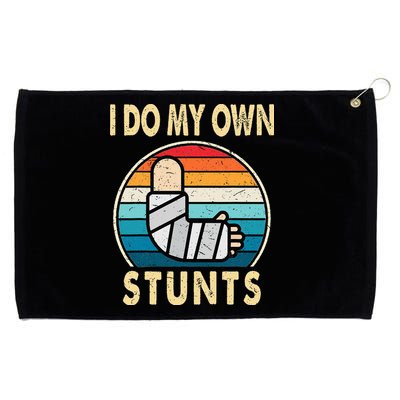 I Do My Own Stunts Broken Arm Injury Get Well Soon Grommeted Golf Towel