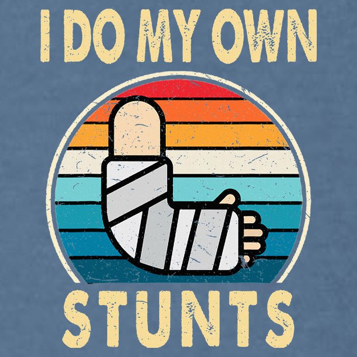 I Do My Own Stunts Broken Arm Injury Get Well Soon Garment-Dyed Sweatshirt