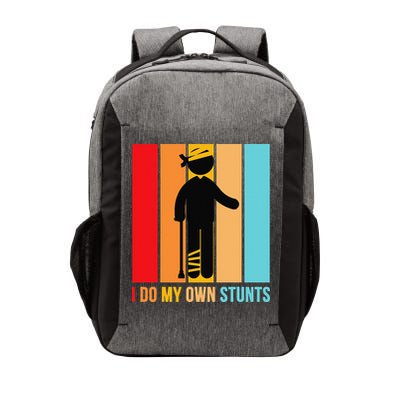 I Do My Own Stunts Get Well Gift Funny Injury Leg Head Retro Vector Backpack