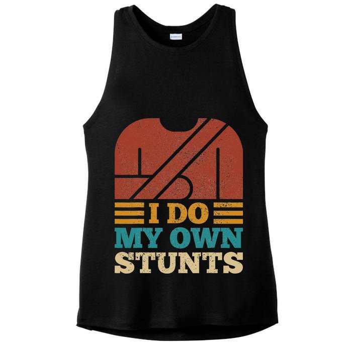 I Do My Own Stunts Get Well Soon Recovery After Hand Surgery Ladies PosiCharge Tri-Blend Wicking Tank