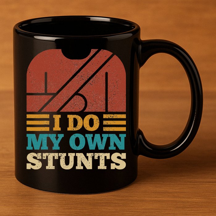 I Do My Own Stunts Get Well Soon Recovery After Hand Surgery 11oz C Handle Ceramic Mug