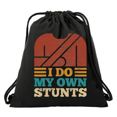 I Do My Own Stunts Get Well Soon Recovery After Hand Surgery Drawstring Bag