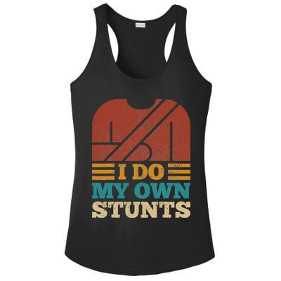I Do My Own Stunts Get Well Soon Recovery After Hand Surgery Ladies PosiCharge Competitor Racerback Tank