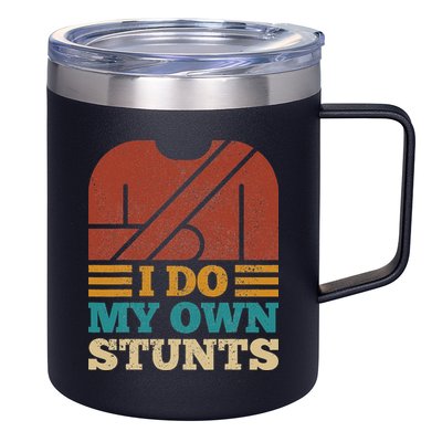 I Do My Own Stunts Get Well Soon Recovery After Hand Surgery 12oz Stainless Steel Coffee Mug