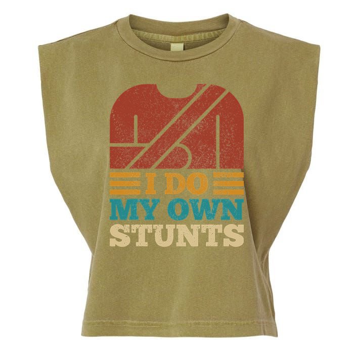 I Do My Own Stunts Get Well Soon Recovery After Hand Surgery Garment-Dyed Women's Muscle Tee