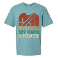 I Do My Own Stunts Get Well Soon Recovery After Hand Surgery Sueded Cloud Jersey T-Shirt
