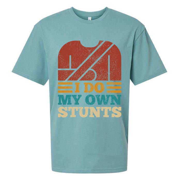 I Do My Own Stunts Get Well Soon Recovery After Hand Surgery Sueded Cloud Jersey T-Shirt