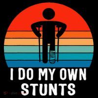 I Do My Own Stunts Get Well Gift Injury Leg Broken Arm Zip Tote Bag