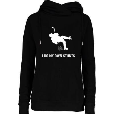 I Do My Own Stunts Funny Golf Gift Womens Funnel Neck Pullover Hood