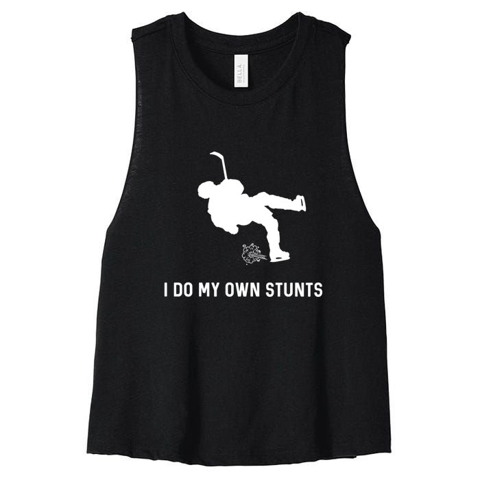 I Do My Own Stunts Funny Golf Gift Women's Racerback Cropped Tank