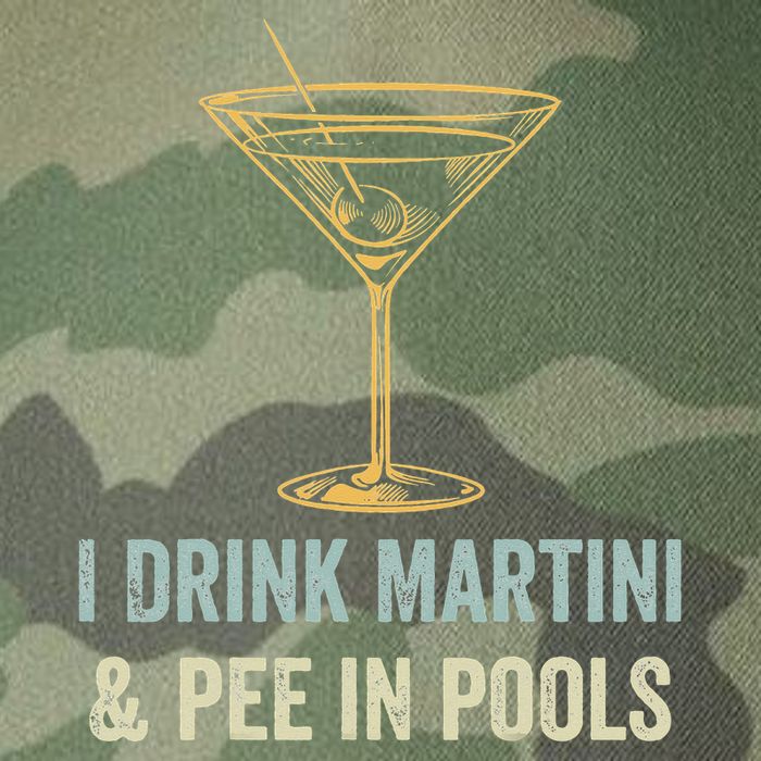 I Drink Martini and Pee In Pools Funny Pool Swimming Peeing Legacy Tie Dye Trucker Hat