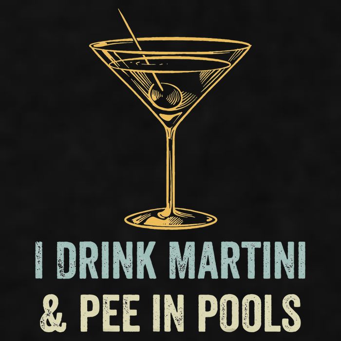 I Drink Martini and Pee In Pools Funny Pool Swimming Peeing Ladies PosiCharge Tri-Blend Wicking Tank