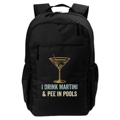 I Drink Martini and Pee In Pools Funny Pool Swimming Peeing Backpack