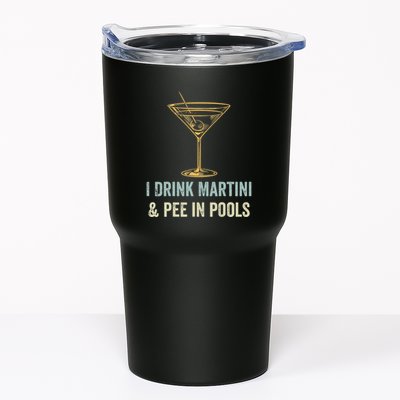 I Drink Martini and Pee In Pools Funny Pool Swimming Peeing Tumbler