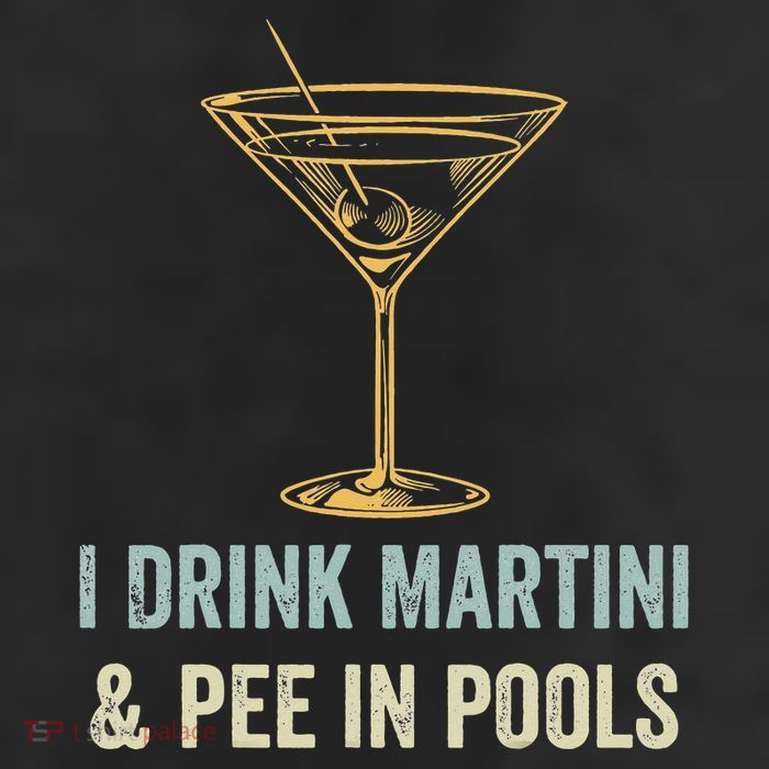 I Drink Martini and Pee In Pools Funny Pool Swimming Peeing Trucker Hat