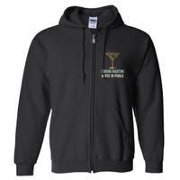 I Drink Martini and Pee In Pools Funny Pool Swimming Peeing Full Zip Hoodie
