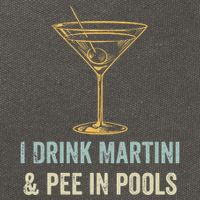 I Drink Martini and Pee In Pools Funny Pool Swimming Peeing Cotton Canvas Backpack